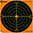 CALDWELL Orange Peel 5.5" Bullseye Target - 25PK